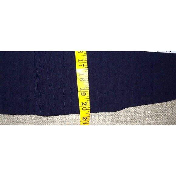 Coldwater Creek Navy Blue Embellished Rhinestone Tank Size M 10-12 Layered Slits - Picture 9 of 11